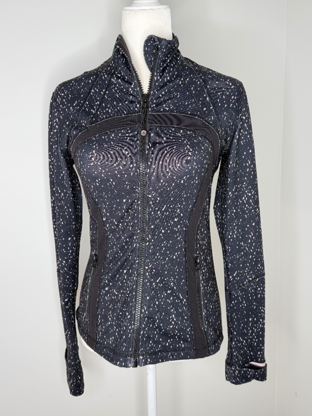 Lululemon Define Jacket Black White Splatter Mink Berry 6